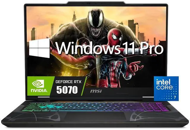 Main image of MSI Cyborg 15 Gaming Laptop, 15.6" FHD 144Hz IPS Display, Intel 10-Core 7 240H (Beat i7-13700H), GeForce RTX 5070 8GB GDDR7, 32GB DDR5 / 1TB SSD, Wi-Fi 6E, 4-Zone RGB Backlit Keyboard, Win11 Pro