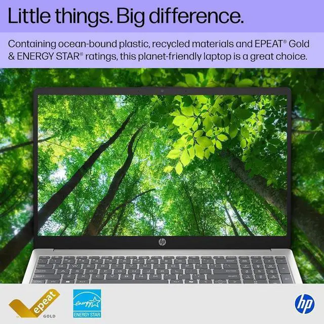 Alt view image 4 of 7 - HP 15.6" Touchscreen Laptop, IPS LED 300 Nits Anti-glare Display, AMD Ryzen 5 7520U (>Core i5-1235U), 8GB LPDDR5 / 1TB PCIe SSD, Wi-Fi 6, HDMI 1.4, Win11 Pro