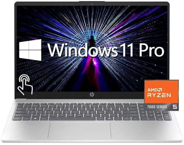 Main image of HP 15.6" Touchscreen Laptop, IPS LED 300 Nits Anti-glare Display, AMD Ryzen 5 7520U (>Core i5-1235U), 8GB LPDDR5 / 1TB PCIe SSD, Wi-Fi 6, HDMI 1.4, Win11 Pro