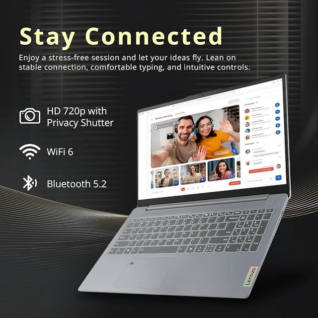 Alt view image 5 of 7 - Lenovo IdeaPad Slim 3i Laptop Computer, 15.6 FHD 250 Nits Anti-glare Display, Intel Processor N150 (Up to 3.6GHz), 8GB LPDDR5 RAM / 128GB UFS, Wifi 6, 720p HD Webcam, Microsoft 365, Win11 Pro