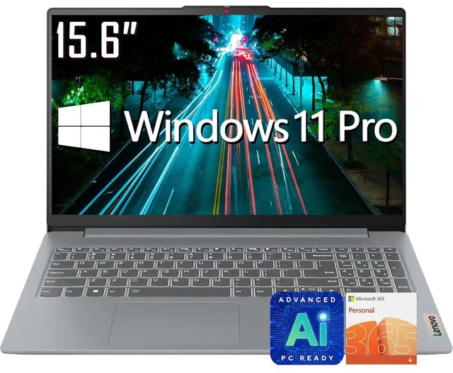 Main image of Lenovo IdeaPad Slim 3i Laptop Computer, 15.6 FHD 250 Nits Anti-glare Display, Intel Processor N150 (Up to 3.6GHz), 8GB LPDDR5 RAM / 128GB UFS, Wifi 6, 720p HD Webcam, Microsoft 365, Win11 Pro