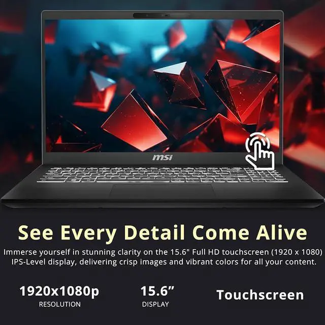 Alt view image 3 of 7 - MSI Venture 16 AI Business Laptop, 16" FHD+ IPS Touchscreen Display, Intel 16 Core Ultra 9 285H(>Core i9-13900H), 32GB DDR5 / 1TB SSD, Backlit KB, Wi-Fi 6E, Bluetooth 5.3, RJ-45, Win11 Pro
