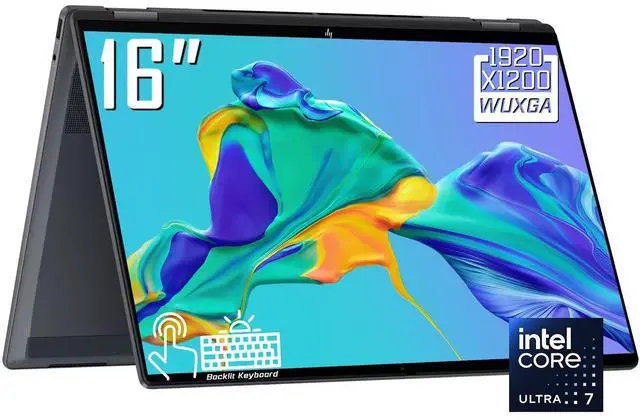 Main image of HP OmniBook X 2-in-1 AI Business Laptop, 16" WUXGA IPS Touchscreen 400 Nits Display, Intel Core Ultra 7 256V(Up to 4.8GHz), 16GB LPDDR5X / 2TB PCIe 4.0 SSD, Wi-Fi 6E, Backlit Keyboard, Win 11 Home