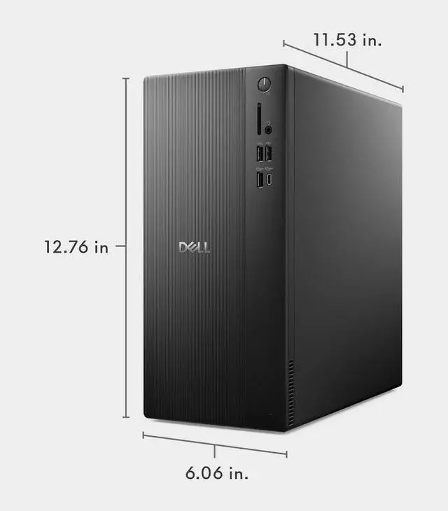 Alt view image 7 of 7 - Dell ECT1250 Tower Desktop Computer, Intel 20-Core Ultra 7 265, 32GB DDR5 RAM / 1TB NVMe SSD, Intel UHD Graphics, Wi-Fi 6 & Bluetooth 5.4, Wired Keyboard & Mouse, AI Copilot, Win11 Home