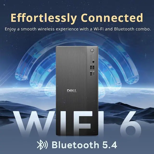 Alt view image 4 of 7 - Dell ECT1250 Tower Desktop Computer, Intel 20-Core Ultra 7 265F, 32GB DDR5 RAM / 1TB NVMe SSD, GeForce RTX 5060 8G GDDR7, Wi-Fi 6 & Bluetooth 5.4, Wired Keyboard & Mouse, AI Copilot, Win11 Pro