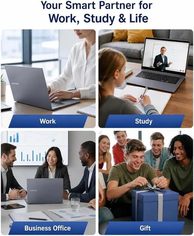 Alt view image 6 of 7 - Samsung Galaxy Book 6 AI Computer Laptop, 16" 2K IPS LED Touchscreen 120Hz Display, Intel Core Ultra 7 355 (Up to 49 NPU TOPS), 16GB LPDDR5X / 1TB SSD, Backlit Keyboard, Wi-Fi 6E, Win11 Home