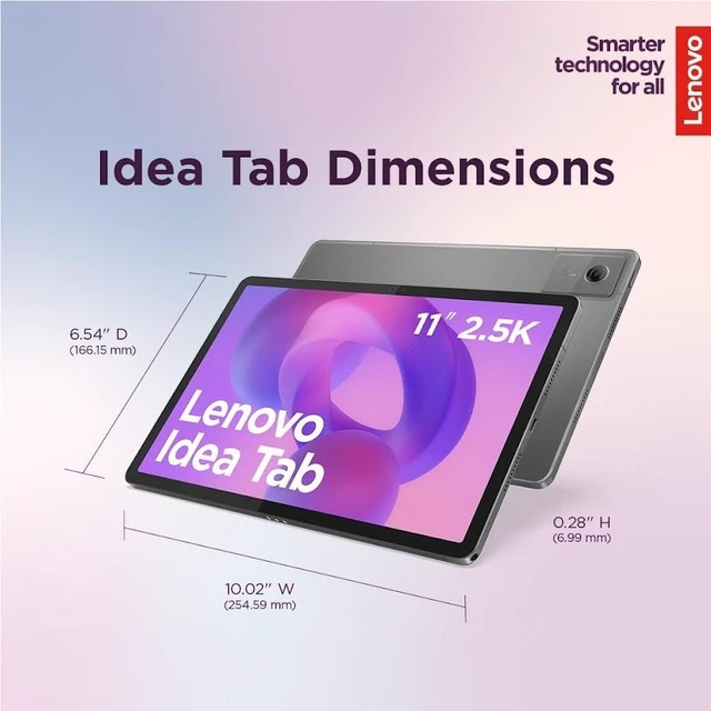 Alt view image 7 of 7 - Lenovo Idea Tab College Tablet, 11 2.5K IPS Touchscreen 90Hz Display, MediaTek Dimensity 6300, 4GB Memory / 128GB Storage, Integrated Arm Mali-G57 MC2, With Tab Pen and Folio Case, Android 15