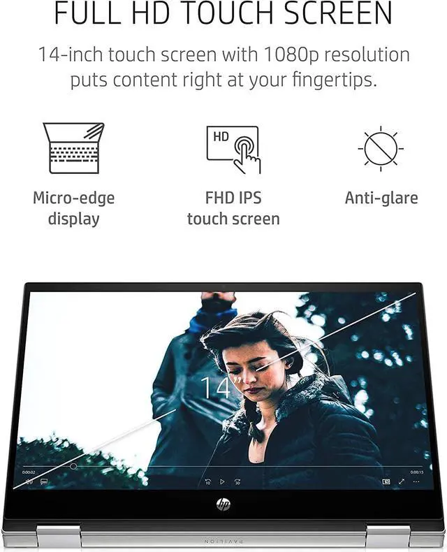 Alt view image 2 of 7 - HP Pavilion X360 Convertible 2-in-1 Laptop, 14 Full HD Touch Screen, 11th Gen Intel Core i5-1135G7, 16GB RAM 1TB SSD, Iris Xe Graphics, WIFI 6, Windows 11 Home 1 TB 16GB