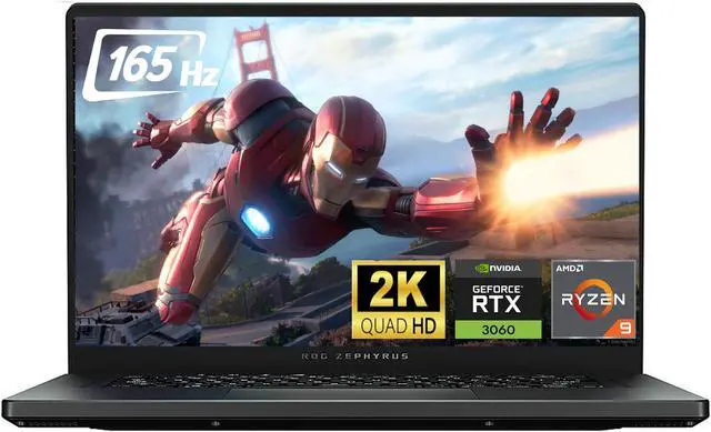 Main image of ASUS ROG Zephyrus G15 15.6" QHD 2560 x 1440 165Hz Gaming Laptop AMD Ryzen 9 5900HS 24GB RAM 512GB SSD NVIDIA GeForce RTX 3060 6GB GDDR6 Graphics 512 GB 24GB