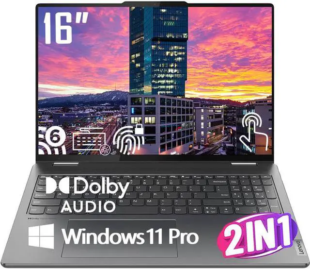 Main image of Lenovo Yoga 7i 2-in-1 Premium Laptop, 16" WUXGA Touchscreen, Intel 10-Core i5-1335U (12MB Cache), 8GB LPDDR5 RAM 512GB SSD, Intel Iris Xe Graphics, Backlit KB, Fingerprint Reader Win11 Pro 512 GB PCIe