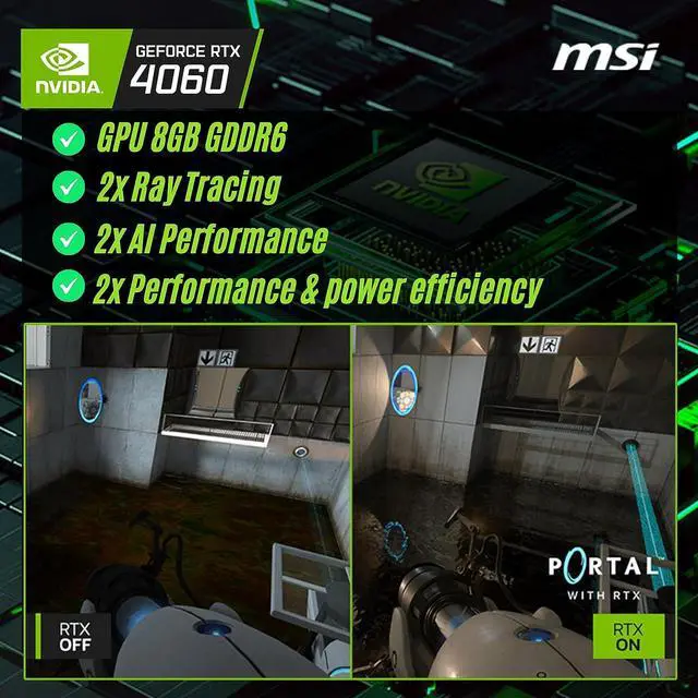 Alt view image 4 of 7 - MSI Cyborg Gaming Laptop, 15.6" 144Hz FHD Display, Intel Core i7-12650H(Beat i9-11980HK, 10 Cores, 16 Threads), GeForce RTX 4060, 64GB DDR5 RAM - 4TB SSD, Backlit Keyboard, RJ45 4 TB PCIe 64GB
