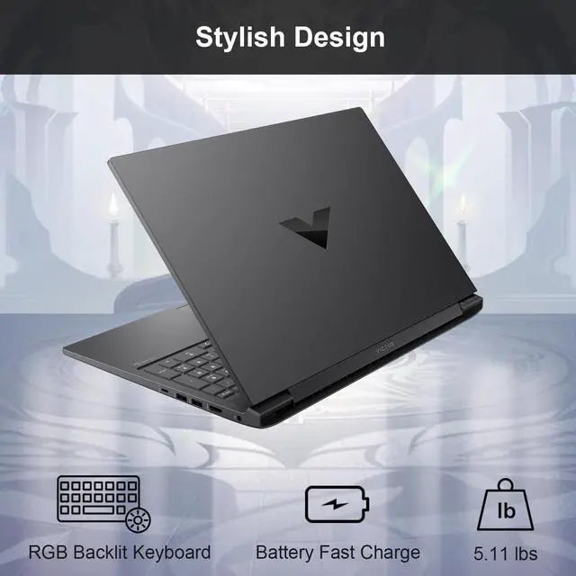 Alt view image 7 of 7 - HP Newest Victus 16.1 Ryzen 7 RTX 4070 Premium Gaming Laptop, 32GB DDR5 RAM, 2TB SSD, 16.1" FHD 144Hz, AMD Ryzen 7 8845HS, GeForce RTX 4070, HDMI 2.1, Wi-Fi 6, RJ-45 Windows 11 Pro 2 TB PCIe 32GB