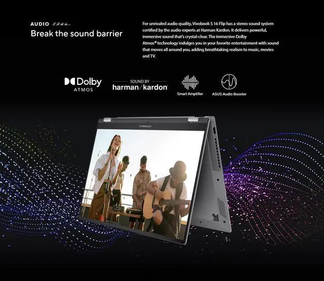 Alt view image 6 of 7 - ASUS Business Vivobook S 16 Flip Slim 2-in-1 Laptop, 16" WUXGA Touchscreen Display, 14-Core Intel Core i9-13900H, 16GB RAM 1TB SSD, WiFi 6E, Bluetooth 5.3, IR Camera 16GB/1TB W11P