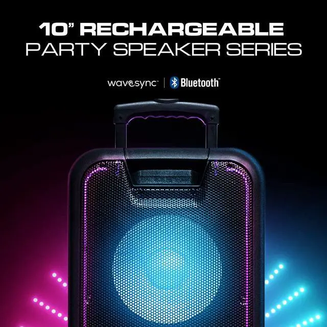 Alt view image 3 of 11 - Dolphin SP-210RBT Rechargeable Dual 10" Party Speaker with Lights