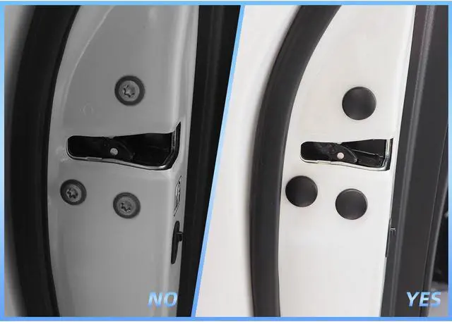 Alt view image 3 of 6 - 16Pcs Car Door Lock Screws Protector Cover Anti-Rust Cap Trim Stickers Universal