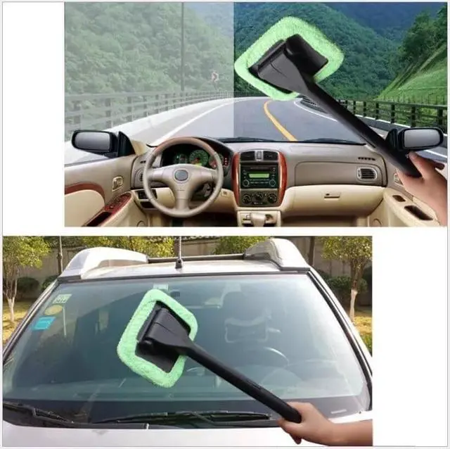 Alt view image 6 of 10 - Microfiber Windshield Clean Car Auto Wiper Cleaner Glass Window Tool Brush Kit