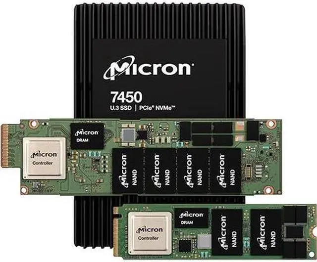 Alt view image 2 of 3 - Crucial 3.84 TB Micron 7450 PRO encrypted internal SSD E1.S PCIe 4.0 (NVMe) MTFDKCE3T8TFR-1BC15ABYYR