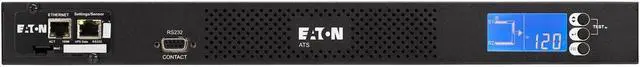 Alt view image 2 of 8 - Eaton ATS Rack PDU 1U 120V 1.92 kW 2 5-20P Input and 10 5-20R Single-Phase - NEMA 5-20P - 10 x NEMA 5-20R - 120 V AC - 1920 W - Network (RJ-45) - 1U - Horizontal - Rack-mountable EATS120