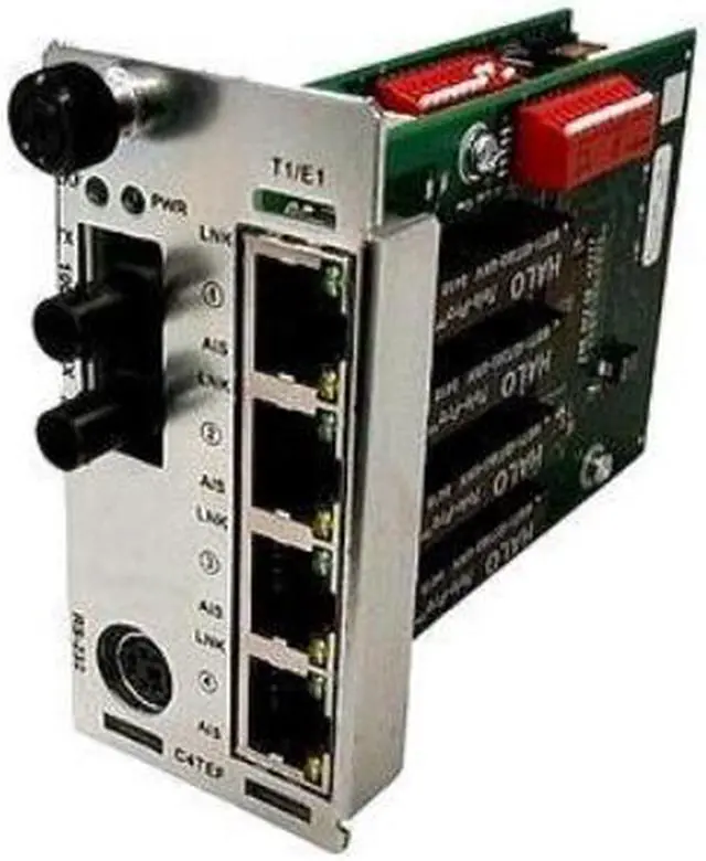 Main image of Transition Networks Point System T1/E1 to Fiber Transport Mux Slide-In-Module Media Converter