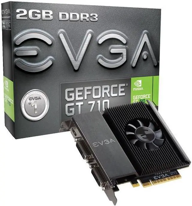 Alt view image 6 of 6 - EVGA GeForce GT 710 2GB DDR3 PCI Express 2.0 Graphics Card 02G-P3-2717-KR