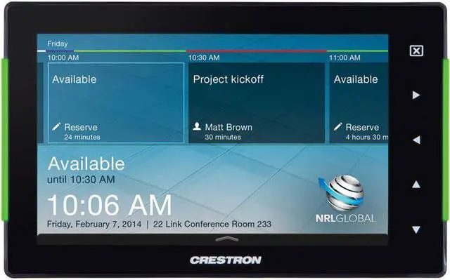 Main image of Crestron TSS-752-B-S 7-Inch Room Scheduling Black Smooth Touch Screen (NOB)