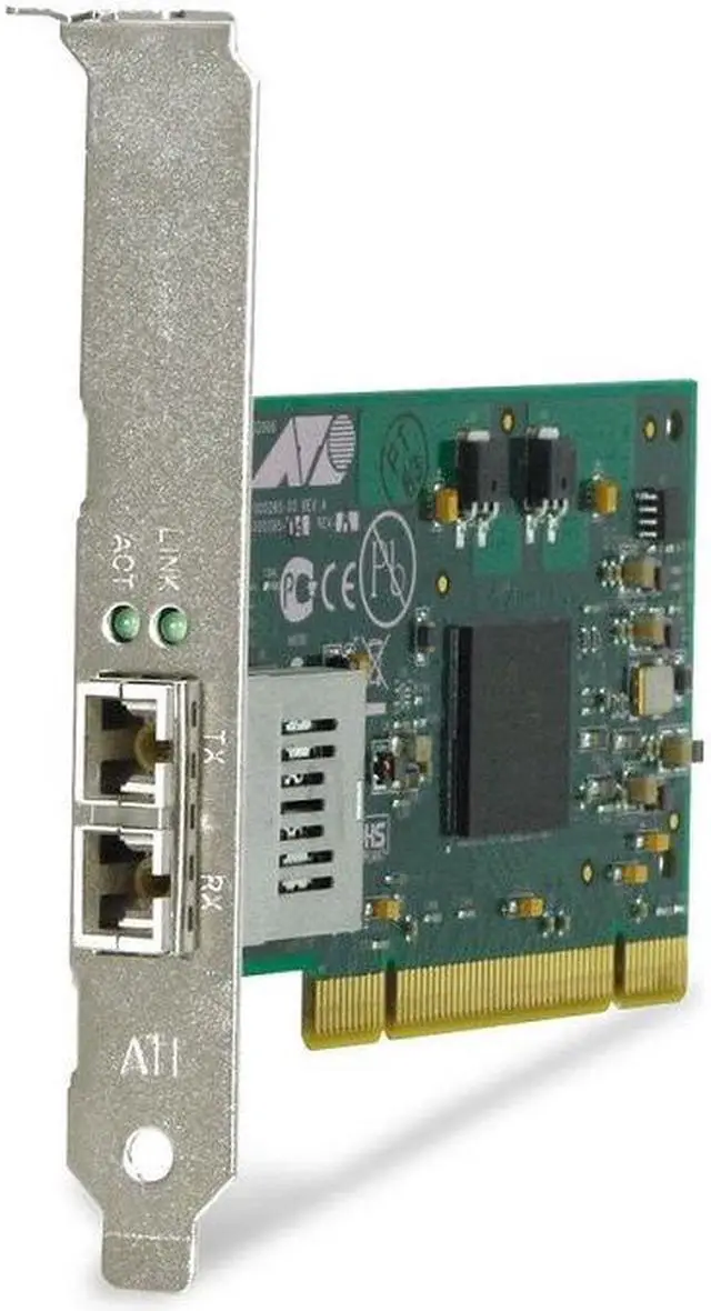 Alt view image 2 of 2 - Allied Telesis AT-2916SX/LC-901 PCI Gigabit Fiber Interface Card 1000Mbps PCI 2 x LC