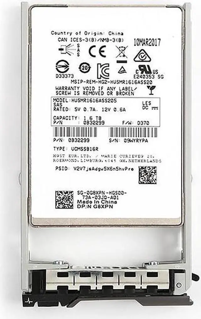 Main image of HGST Ultrastar SSD1600MR HUSMR1616ASS205 2.5" 1.6TB SAS 12Gb/s MLC Enterprise Solid State Drive
