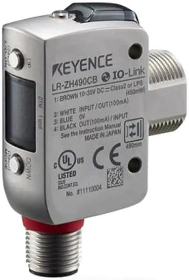 Main image of Keyence LR-ZH490CB M18 Self-contained CMOS Threaded Mount Laser Sensor (NOB)