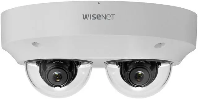 Main image of Hanwha PNM-9000VD Wisenet P 2x5MP 3.7m to 4.6mm Multi Sensor Multi-Directional Dome Camera