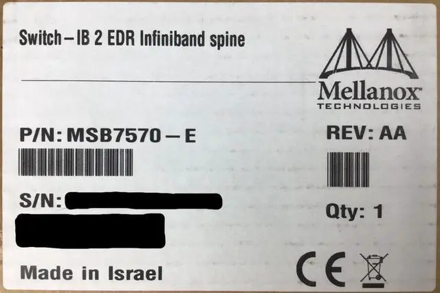 Main image of Mellanox MSB7570-E 36-Port EDR 100Gbps QSFP28 InfiniBand Spine Switch Blade Module (NOB)
