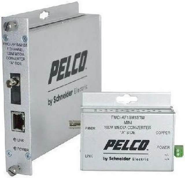 Main image of Pelco FMCI-BF1SM1STM 2-Port FMCI Series Ethernet Optical Fiber Transceiver - Media Converter (NOB)