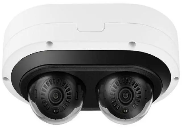 Main image of Hanwha Vision PNM-C7083RVD P-Series 2x2MP 3-6mm-Lens Outdoor Security Camera (NOB)