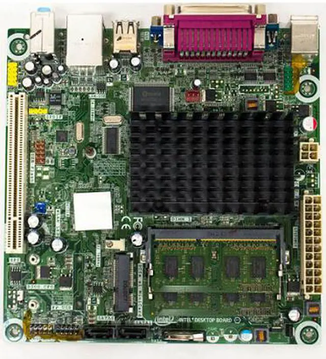 Main image of Intel BLKD425KTWE Atom NM10 Express Chipset 204-Pin DDR3 SATA-II USB-2.0 A/V Mini ITX Motherboard -With Accessories