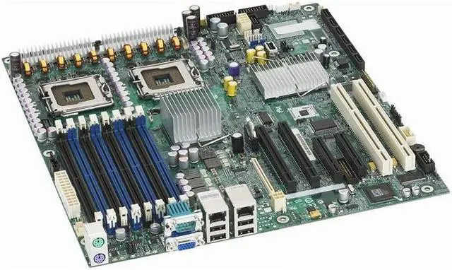 Main image of Intel S5000PSLSATAR Dual Xeon Socket-LGA771 DDR2 SATAx6 Extended-ATX Server Motherboard