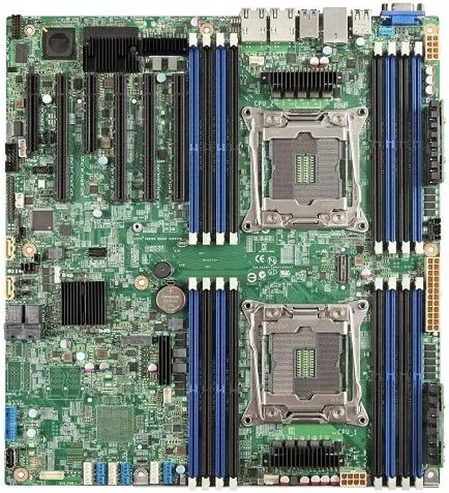 Alt view image 14 of 16 - Intel S2600CWTR Server Motherboard - Intel Chipset - Socket LGA 2011-v3 - SSI EEB - 2 x Processor Support - 1 TB DDR4 SDRAM Maximum RAM - 2.13 GHz, 1.87 GHz, 1.60 GHz Memory Speed Supported - DIMM, RD