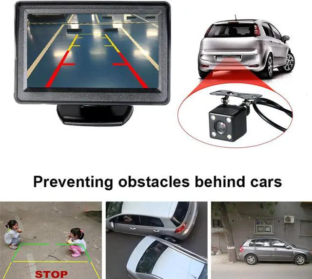 Alt view image 6 of 7 - 4.3'' TFT LCD Monitor Car Vehicle Backup Camera Parking System Rear View Security Monitor & Waterproof Night Vision