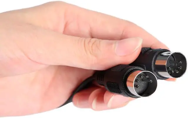 Alt view image 4 of 7 - HiFing USB IN-OUT MIDI Cable One In One Out Interface 5 Pin Line Converter PC to Music Keyboard Adapter Cord Black