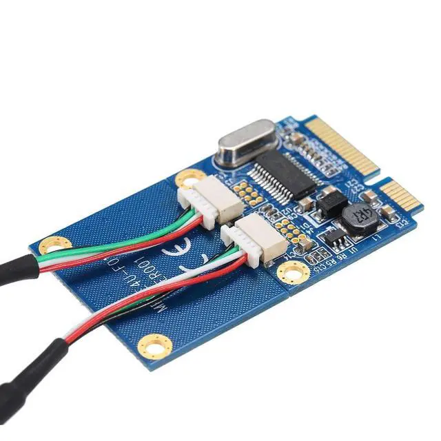 Alt view image 5 of 7 - Mini PCI-E to Dual USB Adapter MINI PCIe to 2 Ports USB2.0 Converter Card Expansion Card