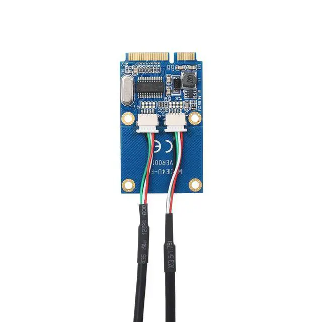 Alt view image 6 of 7 - Mini PCI-E to Dual USB Adapter MINI PCIe to 2 Ports USB2.0 Converter Card Expansion Card