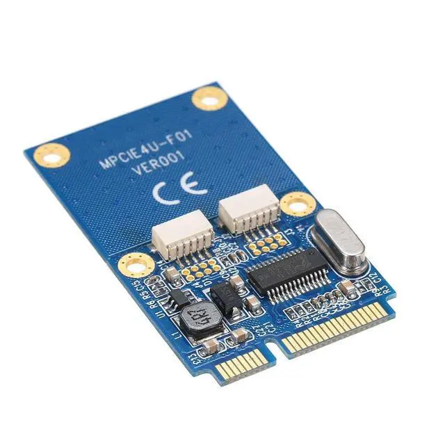 Alt view image 4 of 7 - Mini PCI-E to Dual USB Adapter MINI PCIe to 2 Ports USB2.0 Converter Card Expansion Card