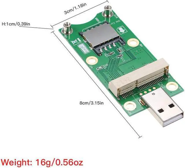 Main image of Mini PCI-E to USB with SIM Card WWAN Adapter Card 3G/4G Module