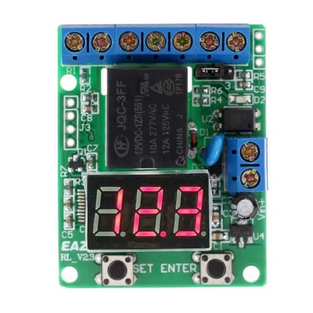 Alt view image 2 of 7 - Ts1.2 Time Relay Controller Relay Module Relay-operated Controller Time Relay Module DC12V 0.1~999 Timing Range