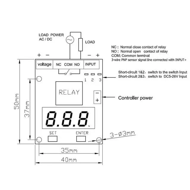Alt view image 4 of 7 - Ts1.2 Time Relay Controller Relay Module Relay-operated Controller Time Relay Module DC12V 0.1~999 Timing Range