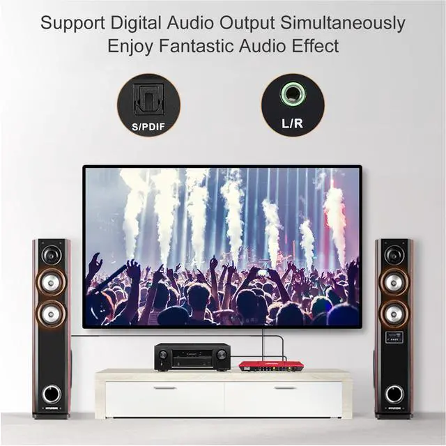 Alt view image 13 of 14 - TESmart 4x1 HDMI Switch supports Ultra HD 4K@60Hz 4: 4: 4, 4-port HDMI switch with audio output and IR remote control, HDR, 3D, For Xbox 360/One, PS4/PS3