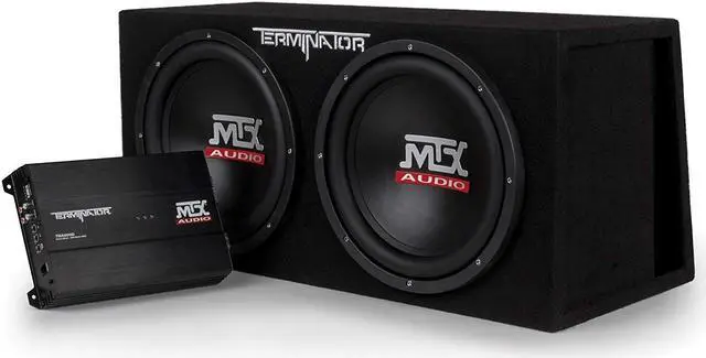 Alt view image 9 of 14 - MTX TNP212DV 12-Inch 2000-Watt Dual Loaded Subwoofer Enclosure with Amplifier