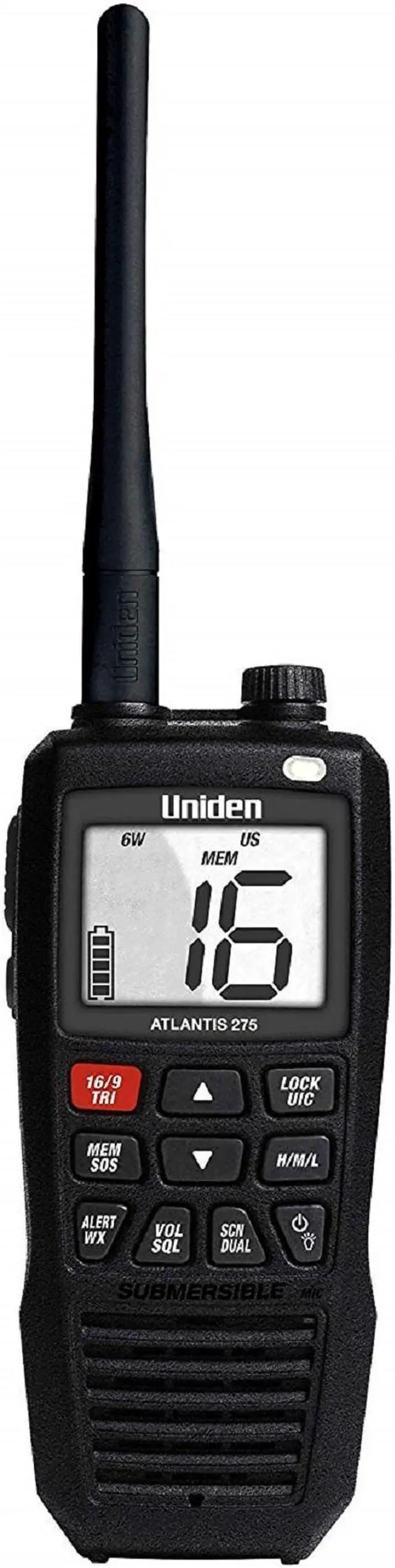 Alt view image 4 of 14 - Uniden Atlantis 275 Floating Handheld VHF Marine Radio - ATLANTIS 275