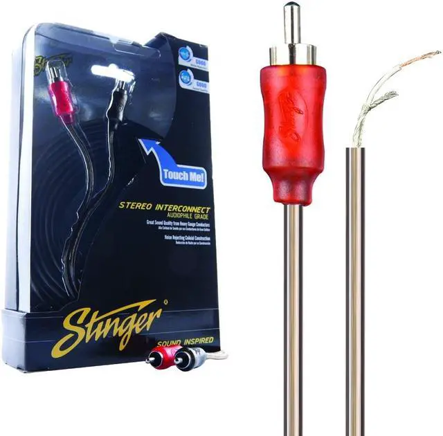 Alt view image 4 of 5 - Stinger 2 channel 1000 series 20 RCA interconnects