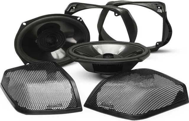 Alt view image 12 of 14 - Rockford Fosgate Harley Davidson Street Glide Road Glide Rear Speaker Audio Kit