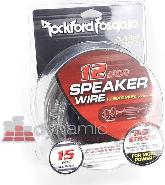 Alt view image 3 of 3 - Rockford Fosgate RFWP12-15 12 AWG 15 feet Speaker Wire Package