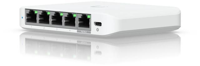Alt view image 4 of 6 - Ubiquiti Flex Mini 2.5G, 5-port 2.5G PoE Switch (USW-Flex-2.5G-5)